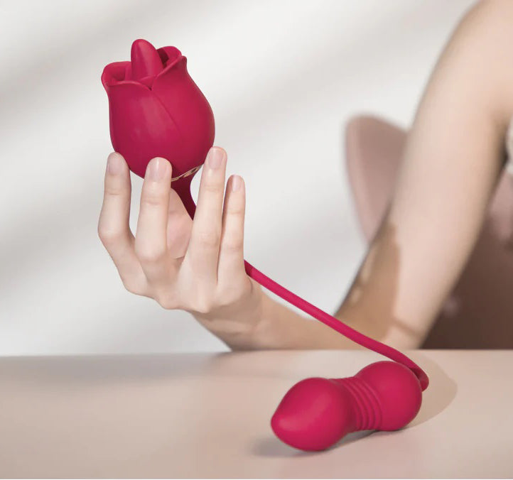 Rose Toy with Thrusting Dildo