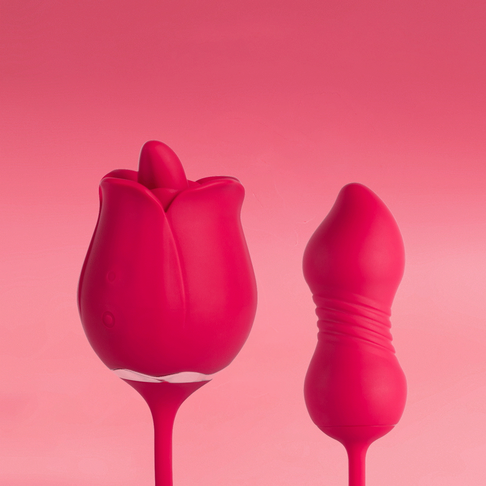 Rose Toy with Thrusting Dildo