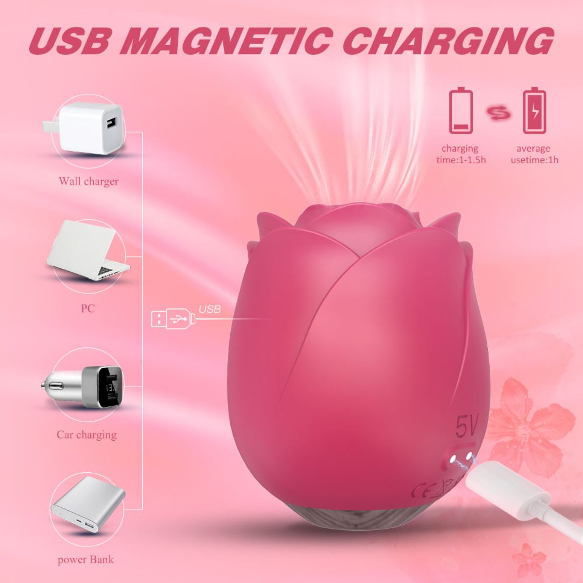 Rose Sex Toy Vibrator - 9 Powerful Modes