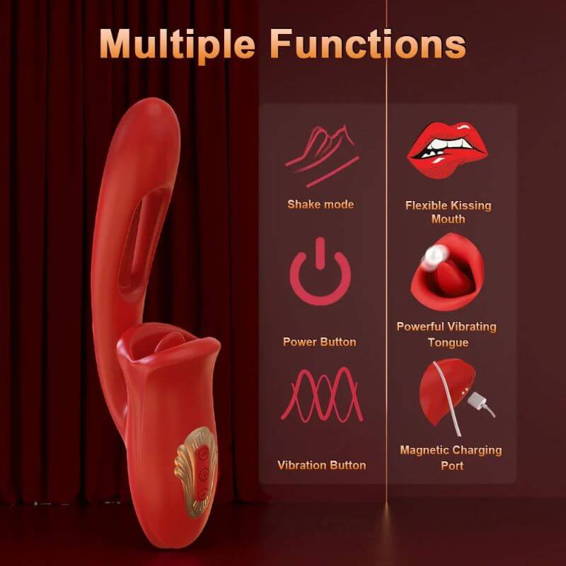 3-In-1 Rose Tongue Toy
