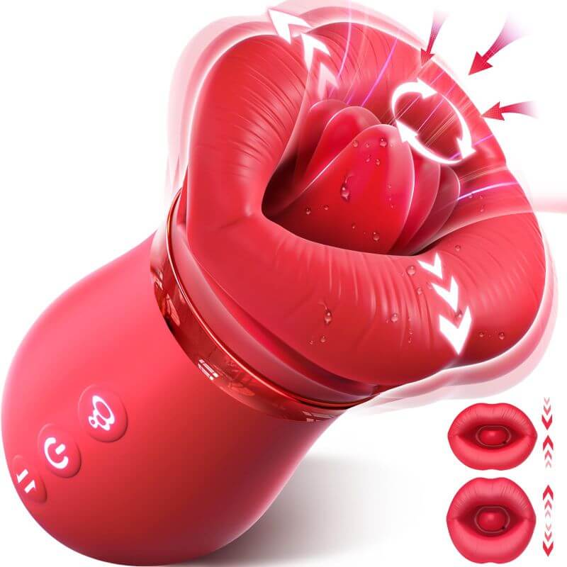 4-IN-1 Sucking & Licking Rose Toy