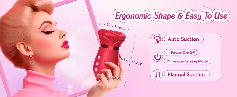 4-IN-1 Sucking & Licking Rose Toy