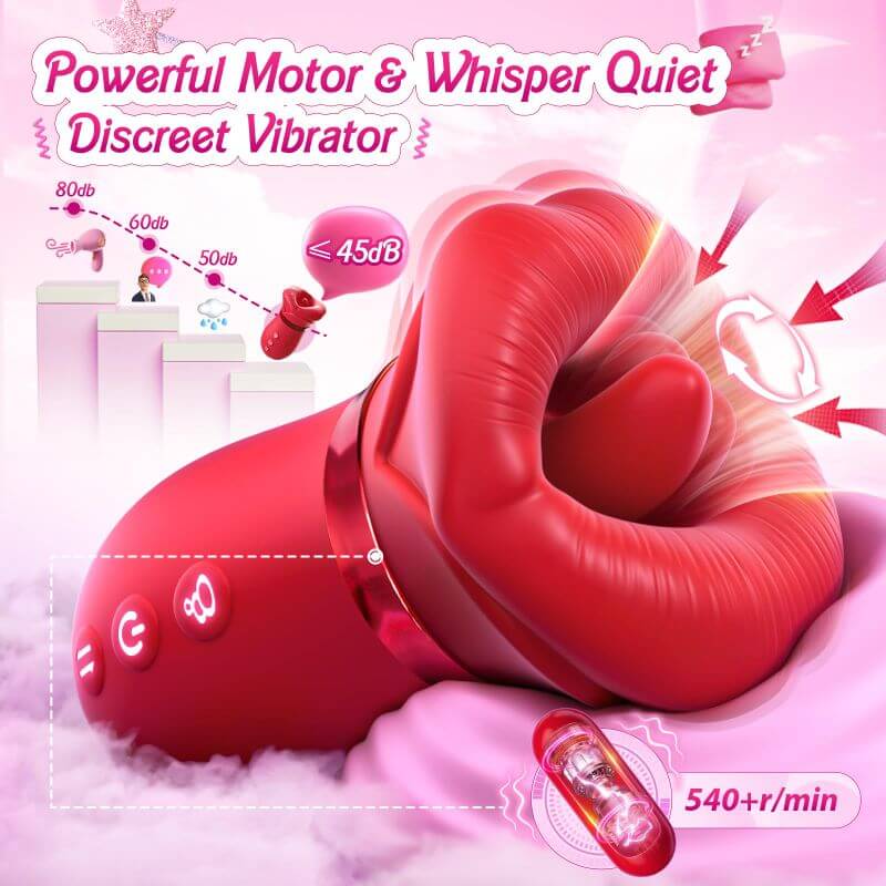 4-IN-1 Sucking & Licking Rose Toy Versatile Stimulation Modes