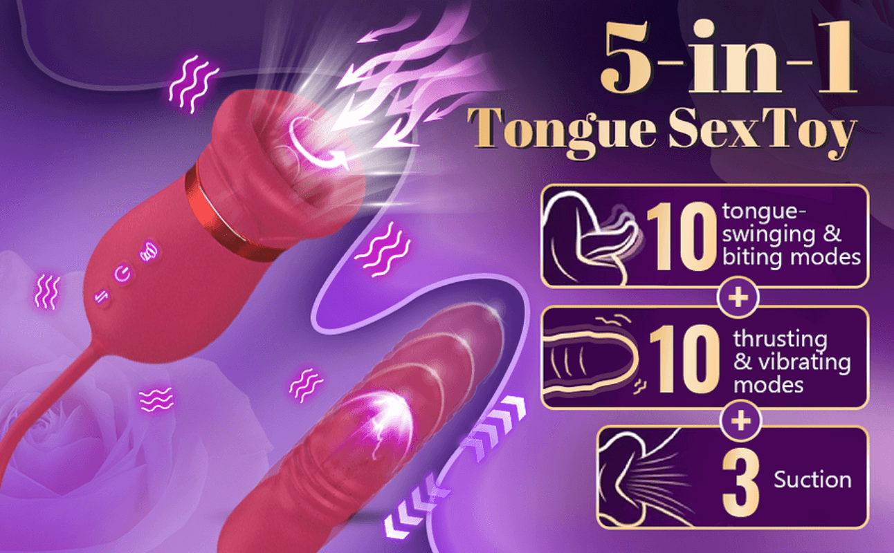 Red Rose Toy with Tongue