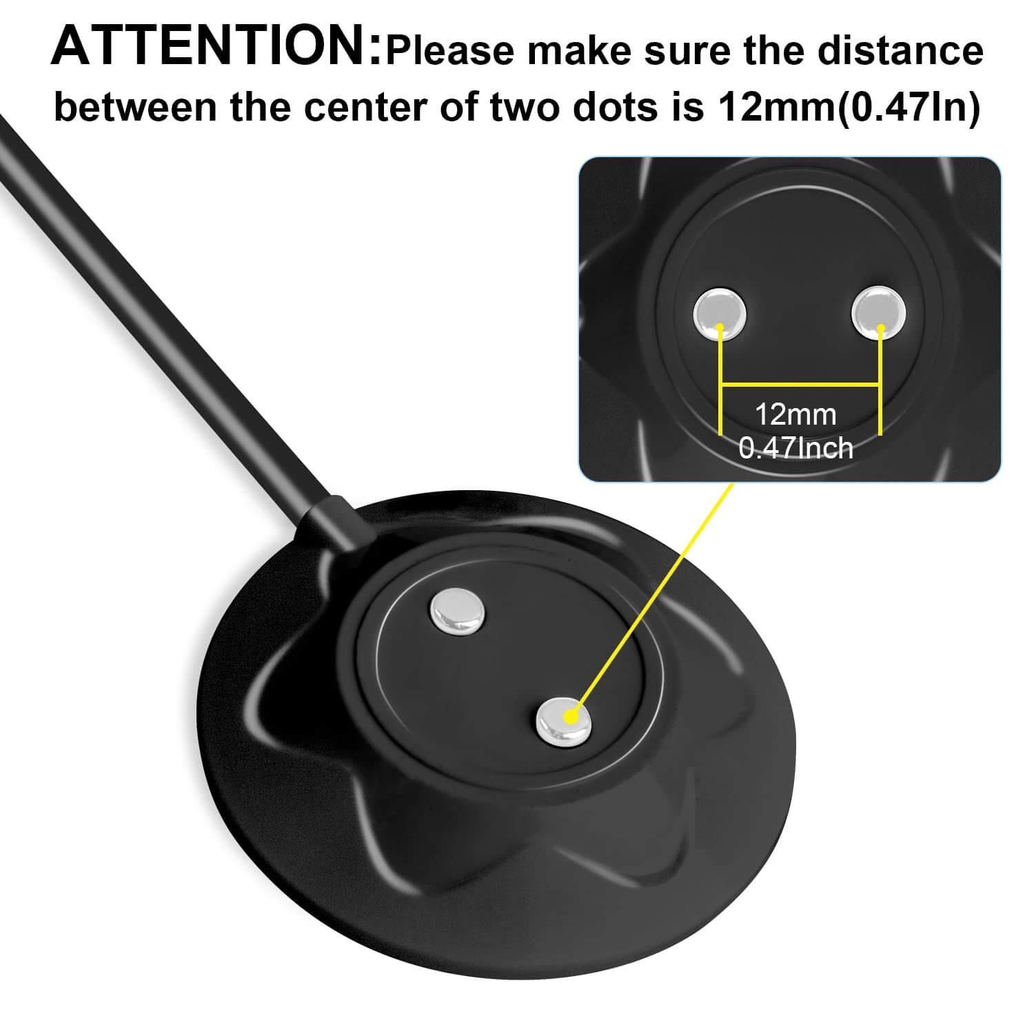 Black Rose Toy Charger - Magnetic USB Charging Dock Station - 2.6Ft