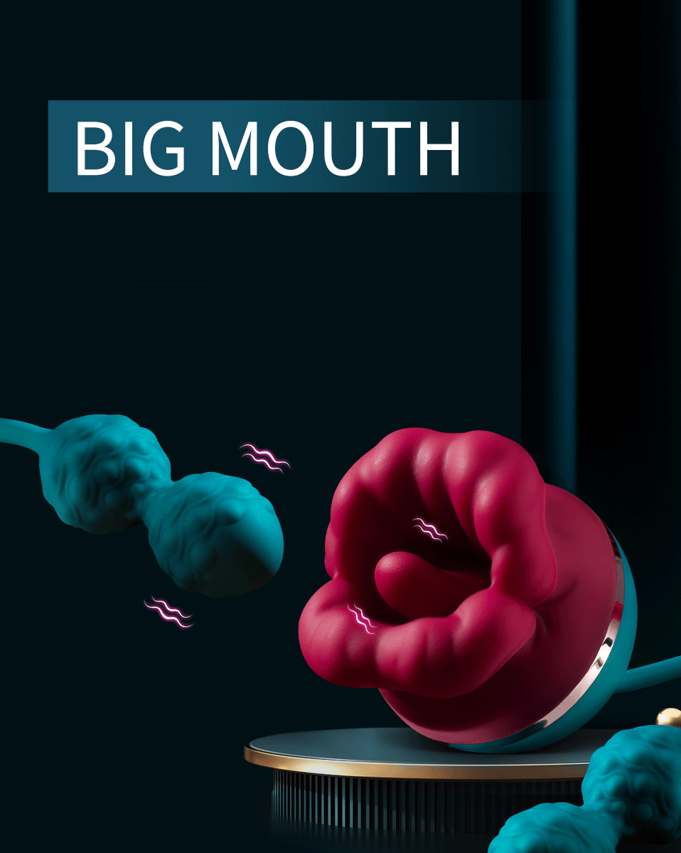 Mouth Shape Rose Toy With Vibrator