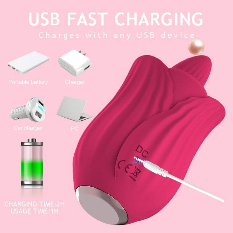 Rose Toy Thick Tongue Vibrator