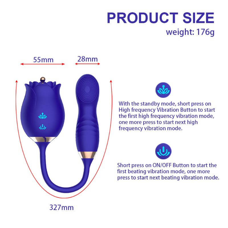 Rose Toy With Vibrating Dildo