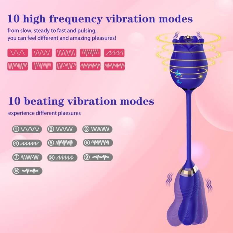Rose Toy With Vibrating Dildo