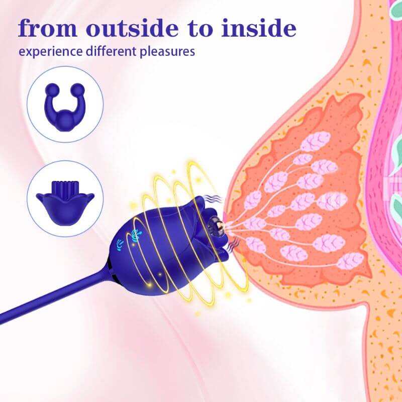Rose Toy With Vibrating Dildo