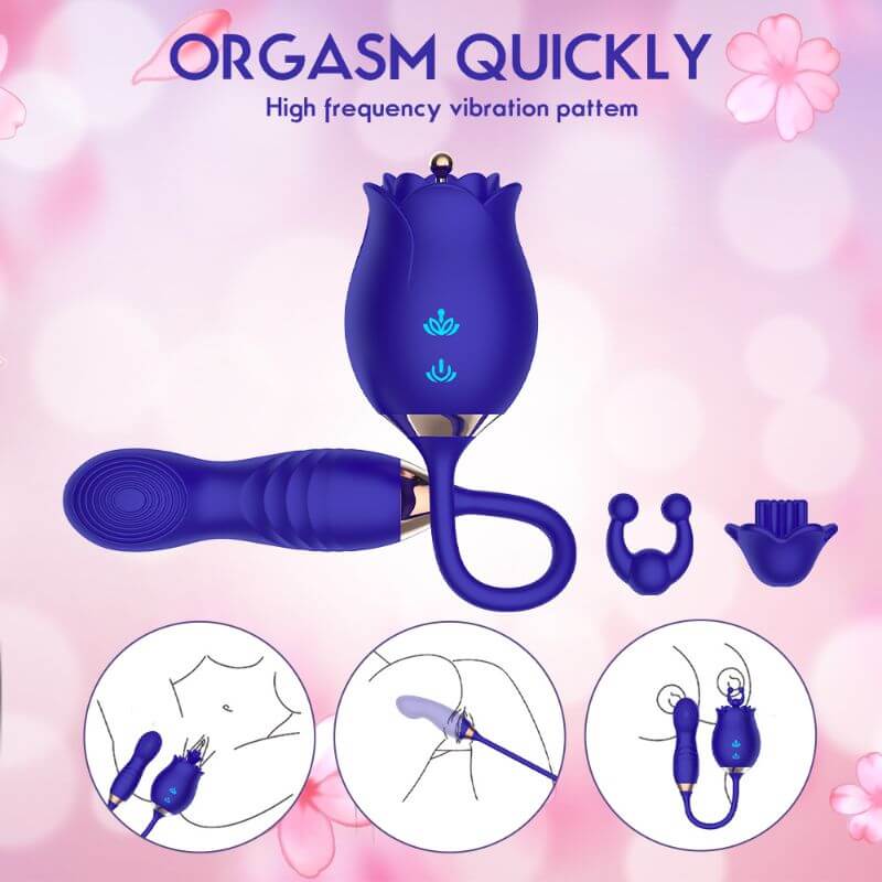Rose Toy With Vibrating Dildo