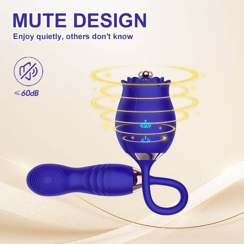 Rose Toy With Vibrating Dildo