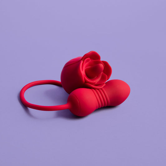 Rose Vibrator Tongue Licking Oral Sex Toy 