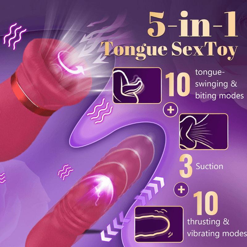 Red Rose Toy with Tongue