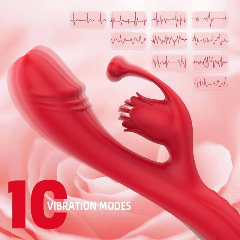 3-in-1 Rose Dildo