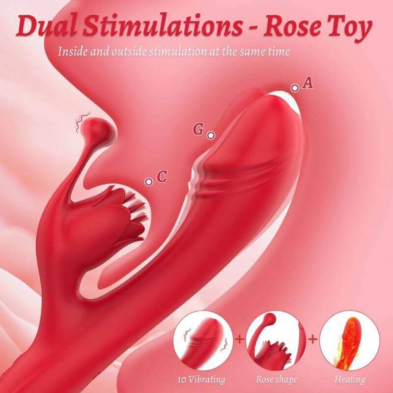 3-in-1 Rose Dildo