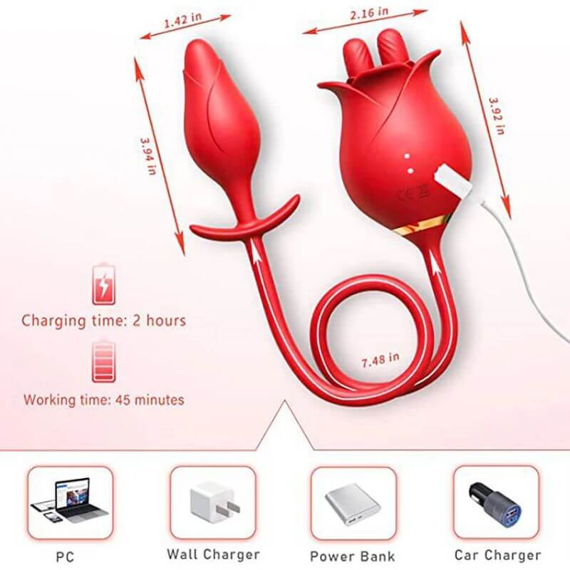 rose sex toy for men usb charging