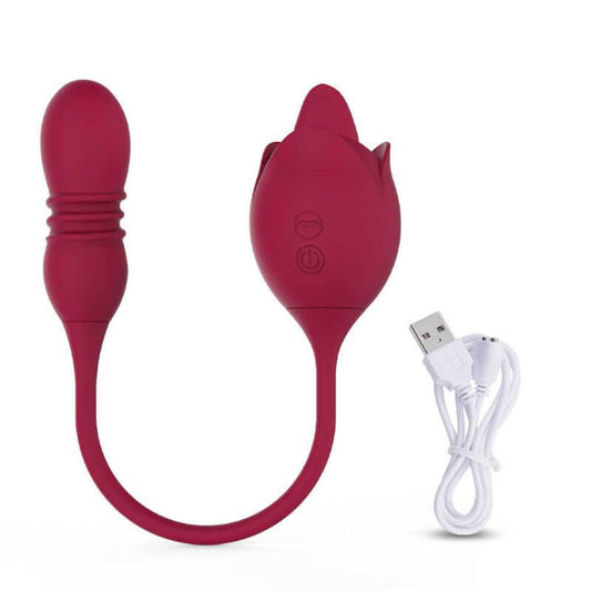 Rose Toy With Telescopic Vibration Modes