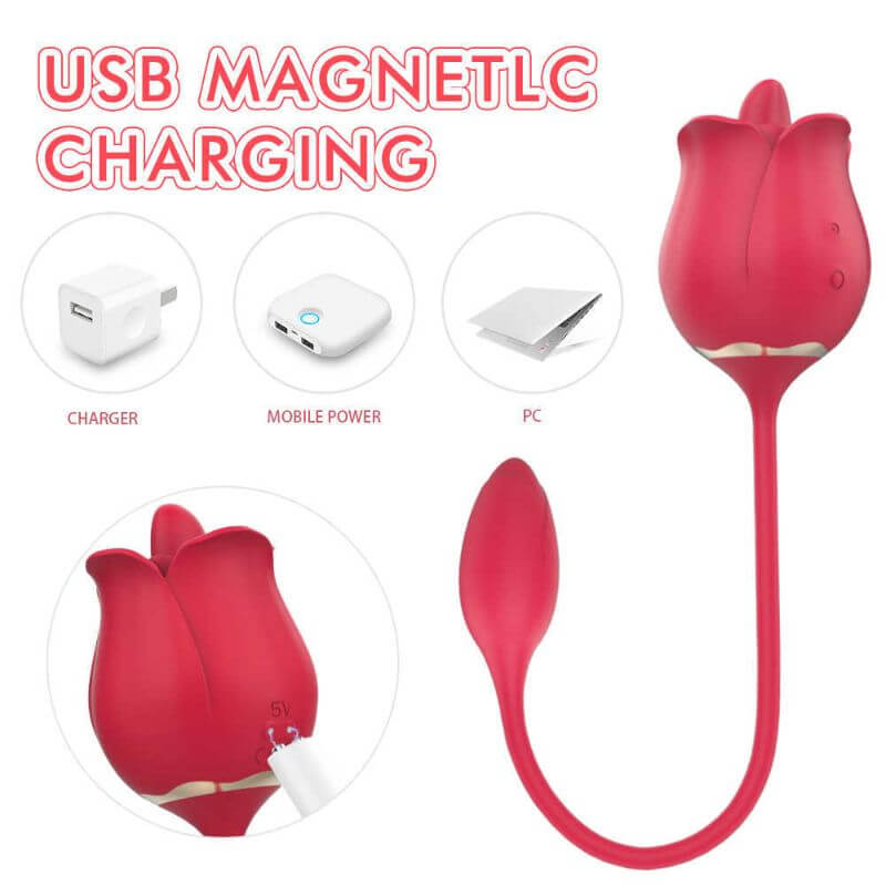 Rose Toy With Telescopic Vibration Modes