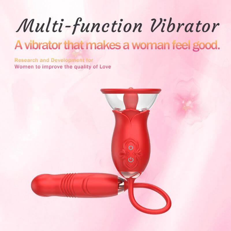 Rose Toy with Thrusting Dildo