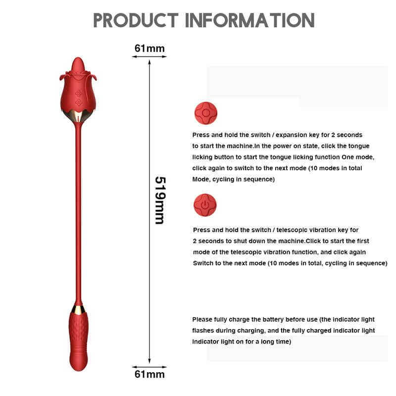 Rose Toy With Dildo Vibrator