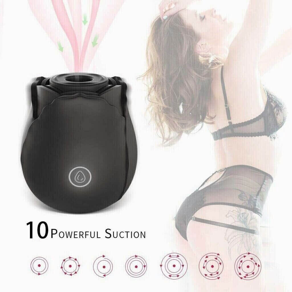 Black Rose Toy - 9 Sucking and 9 Vibrating